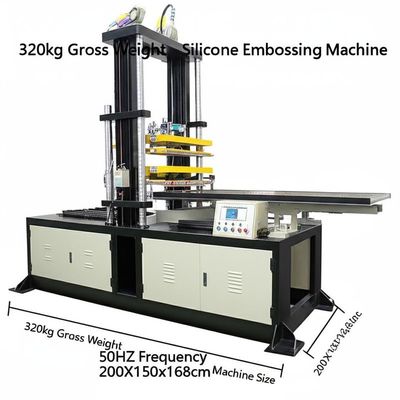 Καλή τιμή. 320kg Gross Weight Silicone Embossing Machine 50HZ Frequency 200X150x168cm Machine Size σε απευθείας σύνδεση
